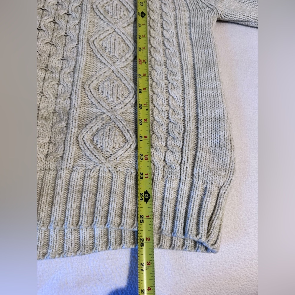 Vintage THANE fisherman’s Knit Cream/Oatmeal Sweater size L - Picture 8 of 8